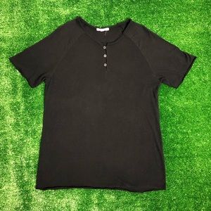 Threads 4 Thought black button down T Shirt